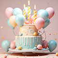 cake with balloons 120x120